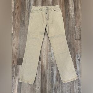 Wrangler Cowboy Cut Original Fit Khaki Jeans. Mens 36x34.